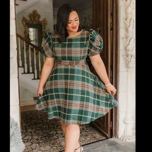 💚Ivy City Co. Holly Plaid Flare Dress 🌲
